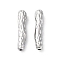 Brass Beads, Cadmium Free & Nickel Free & Lead Free, Groove Tube, Real Platinum Plated, 22.5x4.5x4mm, Hole: 1mm