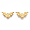 Ion Plating(IP) Halloween Theme 201 Stainless Steel Pendants, Bat Charm , Real 18K Gold Plated, 10.5x20x2mm, Hole: 1.8mm