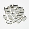 Non-Tarnish 201 Stainless Steel Sew on Prong Settings, Claw Settings for Pointed Back Rhinestone, Horse Eye, Stainless Steel Color, Tray: 8x4mm, 7.5x3.5x4mm, Hole: 1mm