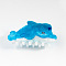 Cartoon PVC Claw Hair Clips, DIY Hair Accessories, Dolphin, 50x92x42mm