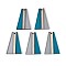 Transparent Resin & Wood Pendants, Trapezoid, Two Tone, Steel Blue, 36.8x24.2x3.5mm, Hole: 2mm