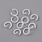 Iron Jump Rings, Open Jump Rings, White, 17 Gauge, 8~8.5x1.2mm, Inner Diameter: 5~6mm