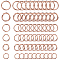 720Pcs 6 Styles 304 Stainless Steel Jump Rings, Open Jump Rings, Rose Gold, 26 Gauge~21 Gauge, 3~6x0.4~0.7mm, 120pcs/style