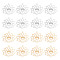 60Pcs 2 Styles Long-Lasting Plated Brass Pendants, Hollow, Lotus Charm, Platinum & Light Gold, 22.5x25x0.3mm, Hole: 1mm, 30pcs/style