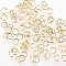 304 Stainless Steel Open Jump Rings, Real 18K Gold Plated, 26 Gauge, 3x0.4mm, Inner Diameter: 2mm, 3000pcs/bag