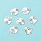 Brass Charms, Long-Lasting Plated, Cadmium Free & Lead Free, Heart, 925 Sterling Silver Plated, 10x8.5x0.2mm, Hole: 1.2mm