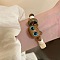Wood and Glass Beaded Bracelets, Resin Cat Shape Stretch Bracelets for Men  Women, BurlyWood, Inner Diameter: 2-3/8 inch(6cm)