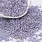 Baking Paint Glass Seed Beads, Cylinder, Lavender, 2x1.5mm, Hole: 1mm, about 5599pcs/50g