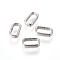Tarnish Resistant 201 Stainless Steel Quick Link Connectors, Linking Rings, Closed but Unsoldered, Rectangle, Stainless Steel Color, 7.5x4.2x1.7mm, Inner Diameter: 6x2.7mm