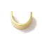Brass Connector Charms, Letter U Links, Real 24K Gold Plated, 10.5x5x1mm, Hole: 1mm