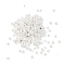 Brass Spacer Beads, Square, 925 Sterling Silver Plated, 2x2x1mm, Hole: 1.2mm