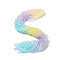 Transparent Glass Bead Strands, Segmented Multi-color Beads, Triangle, Champagne Yellow, 4.5x4.5x3mm, Hole: 0.9mm, about 142pcs/strand, 13.58~13.78''(34.5~35cm)