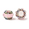 Sparkling Acrylic Rhinestone Round Beads, with Resin, Focal Pen Beads, Pink, 20x14mm, Hole: 2.5mm