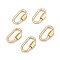 Brass Screw Carabiner Lock Charms, for Necklaces Making, Quick Links, Long-Lasting Plated, Oval, Matte, Real 18K Gold Plated, 20x10x1.9mm