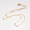 304 Stainless Steel Necklace, Mariner Link Chain, with Lobster Claw Clasps, Golden, 19.69 inch(500mm), 1.7mm
