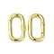 Brass Spring Gate Rings, Cadmium Free & Nickel Free & Lead Free, Oval, Golden, 24.5x14x3.5mm