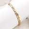 304 Stainless Steel Multi-strand Link Chain Anklets, Heart, Real 18K Gold Plated, 8-3/4 inch(221mm)