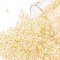 TOHO Round Seed Beads, Japanese Seed Beads, (1846) Crystal Lt. Creamsicle Lined Rainbow, 8/0, 3mm, Hole: 1mm, about 220pcs/10g