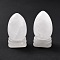 Natural Quartz Crystal Display Decorations, with Base, Egg Shape Stone, 56mm, Egg: 47x30mm