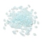 Glass Frosted Seed Beads, Peanut, AB Color Plated, Light Blue, 6x3.5x3mm, Hole: 1mm, about 100pcs/bag