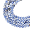 Natural Blue Spot Jasper Beads Strands, Round, 8mm, Hole: 1mm, about 53pcs/strand, 15.7 inch(39.88cm), 4strands/box