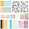 DIY Scrapbook Making Kits, including Paper Envelopes, Cardboard Paper Card and Adhesive Paper Tape, PVC Stamps, Acrylic & Plastic Stickers, Mixed Color, Paper Envelope: 17-17.5x12.5x0.04-0.05cm