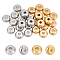 DICOSMETIC 30Pcs 2 Colors 10mm Stainless Steel Rondelle European Beads Assorted Spacer Beads Smooth Loose Beads for DIY Bracelet Jewelry Making， Hole:2mm