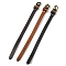 Adjustable Leather Cord Bracelets, with Alloy Clasp, Mixed Color, 9-3/4 inch(24.6cm)