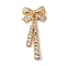 Brass Micro Pave Cubic Zirconia Beads, Cadmium Free & Nickel Free & Lead Free, Bowknot, Real 18K Gold Plated, 32x15x4mm, Hole: 1.6mm