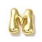 Rack Plating Brass Pendants, Balloon Letter Charms, for Personalized Name Necklaces Making, Cadmium Free & Lead Free, Long-Lasting Plated, Real 18K Gold Plated, Letter M, 21x25x5.5mm, Hole: 2x2.5mm
