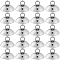 100Pcs 304 Stainless Steel Bead Cap Pendant Bails, for Globe Glass Bubble Cover Pendants, Stainless Steel Color, 8mm, Hole: 1.8mm
