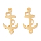 201 Stainless Steel Links, Manual Polishing, Anchor PVD Vacuum Plating , Real 18K Gold Plated, 22x11x1.5mm, Hole: 1.6mm
