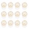 Iron Wire Pendants, Spiral Bead Cage Pendants, Round, Light Gold, 30x24mm, Hole: 5mm