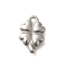 Anti-Tarnish 304 Stainless Steel Pendants, Four Leaf Clover Charm, Stainless Steel Color, 17.5x11.5x3.5mm, Hole: 2mm
