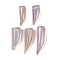Dyed Natural Agate Pendants, Ivory Shape Charms, Lavender Blush, 28~36.5x9~12.5x9~12mm, Hole: 1.8~2mm