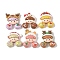Christmas Opaque Resin Decoden Cabochons, Lovely Girl, Mixed Color, 36~39x31.5x11mm