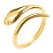 Vintage Stainless Steel Snake Couple Ring, Open Cuff Rings for Men and Women, Golden