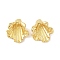 Brass Bead Caps, Flower, Real 18K Gold Plated, 14.5x13.5x2.5mm, Hole: 1.2mm