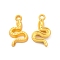 Rack Plating Alloy Pendants, Lead Free & Cadmium Free & Nickel Free, Snake Charm, Matte Gold Color, 20x11x2.6mm, Hole: 2mm