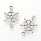 Tibetan Style Alloy Links connectors, Helm, Cadmium Free & Lead Free, Antique Silver, 23x15x2mm, Hole: 2mm, about 1080pcs/1000g