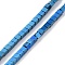 Electroplated Non-magnetic Synthetic Hematite Beads Strands, Cube, Blue Plated, 1.5x1.5x1.5mm, Hole: 0.5mm, about 257~260pcs/strand, 15.59~15.75(39.6~40cm)