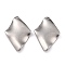 Tarnish Resistant 304 Stainless Steel Pendants, Twist Rhombus, Stainless Steel Color, 28x18x2mm, Hole: 1.8mm