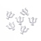 Tarnish Resistant 304 Stainless Steel Charms, Greek Alphabet, Stainless Steel Color, Letter.Y, 14x14.5x1mm, Hole: 1.2mm