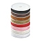 8 Rolls 8 Colors Waxed Cotton Cords, Multi-Ply Round Cord, Macrame Artisan String for Jewelry Making, Mixed Color, 1mm, about 7 Yards(6.8m)/Roll, 1 roll/color