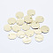 Brass Charms, Long-Lasting Plated, Nickel Free, Flat Round, Real 18K Gold Plated, 12x1mm, Hole: 1.5mm