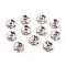 Brass Rhinestone Spacer Beads, Grade A, Straight Flange, Platinum Metal Color, Rondelle, Crystal, 6x3mm, Hole: 1mm