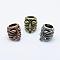 Brass Beads, Tiki, Long-Lasting Plated, Cadmium Free & Nickel Free & Lead Free, Mixed Color, 17x15x16mm, Hole: 8.5~9mm