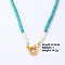 Retro Artistic Heishi Synthetic Turquoise Beaded Necklaces Fashion Trend, 17.72 inch(45cm)