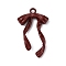 Alloy Pendants with Enamel, Gothic Style, Dark Red, Bowknot, 28x17.5x5mm, Hole: 1.6mm