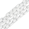 Aluminum Paperclip Chains, Drawn Elongated Cable Chains, Unwelded, Oval, Silver, 15.5x7.5x2mm
